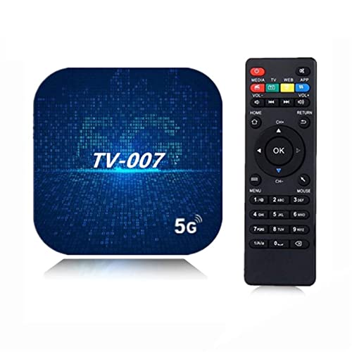caja de televisión, TV007 Smart TV Box TVBOX 4K 5G WIFI Smart Quad-Core Red inalámbrico Conjunto de la caja superior Dual Frecuencia digital televisor Fijar la caja de encima ( Color : 8+128G )