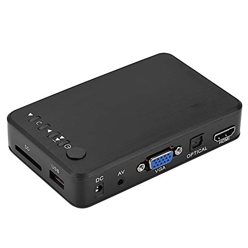 Vbestlife Reproductor Multimedia Media Player Media Player HD TV Digital 100Mbps Admite Decodificación H.264/WMV9 / VC - 1/RM/RMVB a 1080P Admite USB Drive/Disco Duro Móvil 2.5T/Tarjeta SD(Negro)