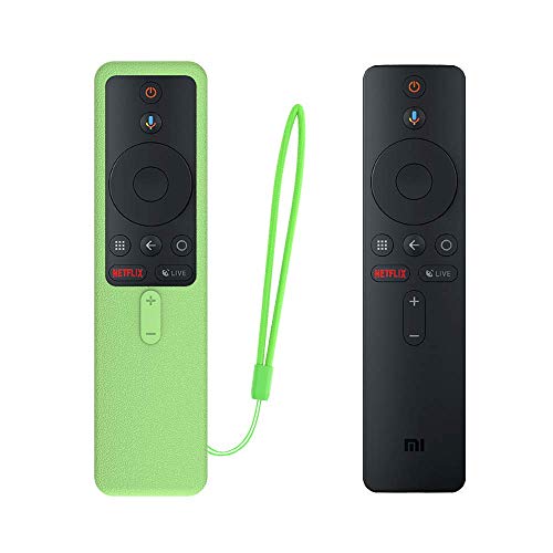 SIKAI CASE Brilla en Oscuridad - Ajusta Proteger el Mando Compatible con Xiaomi TV Box S/Xiaomi Mi TV Stick Control Remoto, Funda de Silicona Resistente a Golpes, Arañazos,Protege de Caidas (Verde)
