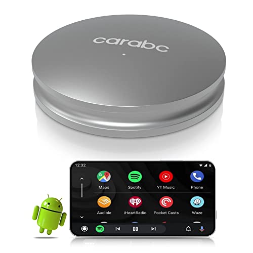 CARABC Adaptador Inalámbrico Android Auto, 2023 AA Wireless Android Auto Dongle para OEM Factory Wired Android Auto Cars, Wired Android Auto to Wireless, Plug & Play, Easy Set-up