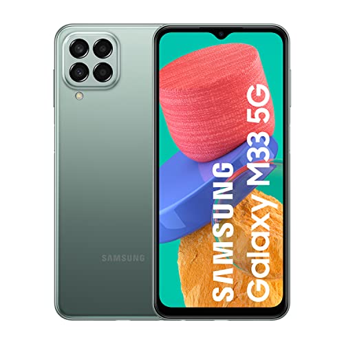 Samsung Galaxy M33 5G (128 GB) Verde – Teléfono Móvil Libre Android, Smartphone con 6 GB de RAM [Exclusivo de Amazon] (Versión Española)