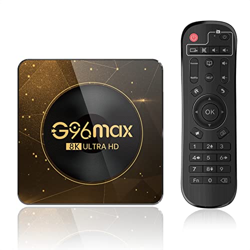 D&LE Android 13.0 TV Box, 2023 New G96 MAX Smart Android Box con RK3528 Quad-Core 64bit Cortex-A53 CPU, Support 8K HDR 10+/H.265/3D/2.4GHz 5GHz WiFi 6 /100M Enternet/Bluetooth 5.0(Color:2+16G)