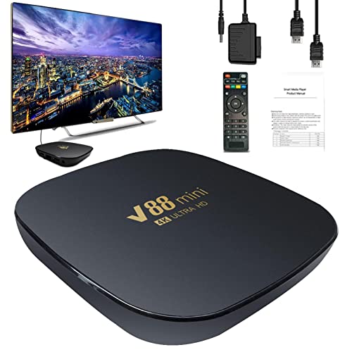 Xzbling Caja de televisión Inteligente 4k | Mini versión Mejorada Smart Box HD - Reproductor Multimedia doméstico de decodificación de Video multiformato WiFi para Controles de hogar Inteligente, TV