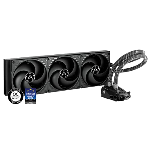 ARCTIC Liquid Freezer II 420 - Refrigerador de Agua AIO de CPU Multi-Compatible, con Intel y AMD, Bomba controlada por PWM, Velocidad del Ventilador: 200-1700 RPM, Compatible con LGA1700 - Negro