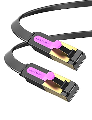 VENTION Cable Ethernet Cat 7 Cable Ethernet Plano Cable de red 10Gbps 600MHz Cable Internet(Conector RJ45) Cable Lan Compatible con Steam Deck, PS5/4, Xbox, PC, TV Box (3m)