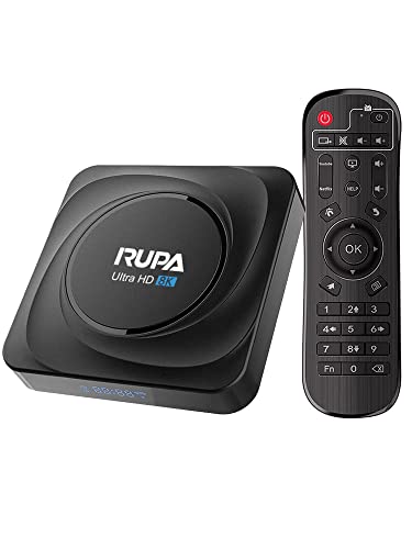 RUPA Android TV Box 11.0, 2023 Android Box 4GB RAM 32GB ROM RK3566 USB 3.0 2.0 3D HD 4K 6K 8K HDR WiFi 2.4/5.8GHz LAN 1000M BT 5.0 Cast Screen Smart TV Box