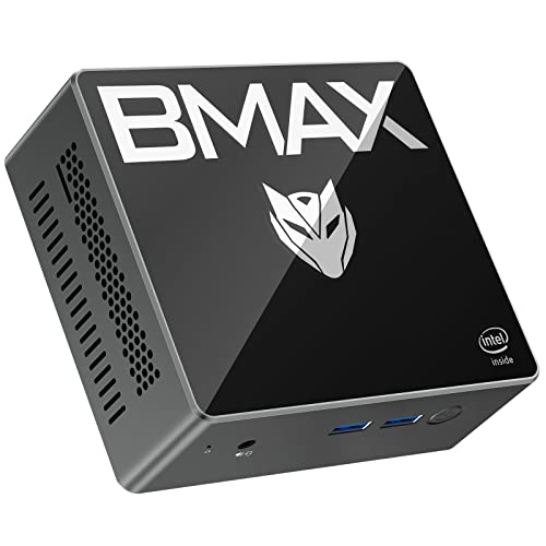 BMAX Mini PC Windows 10 Pro 8GB+ 128GB SSD CPU- E3950 Micro Desktop PC Dual Display,2,4+5G Dual WiFi, 4K,Dual HDMI, USB x4,Mini Home Office PC Mini Business Computer Gigabit Ethernet