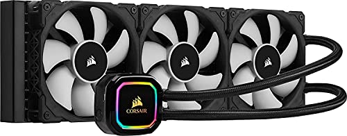 Corsair iCUE H150i RGB PRO XT Refrigerador Líquido para CPU, Radiador de 360 mm, Tres Ventiladores Corsair ML PWM de 120 mm, 400 - 2400 RPM, Cabezal de Bombeo RGB Dinámico y Multizona, Negro