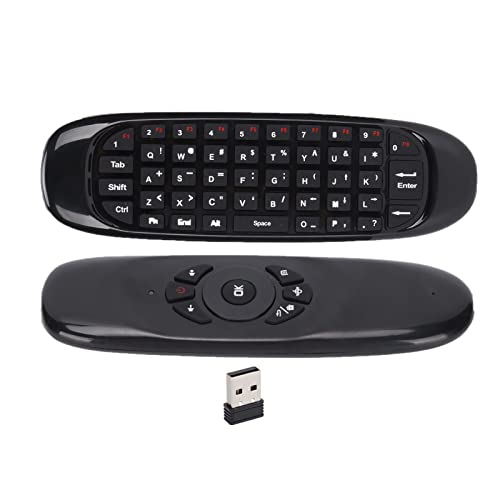 Yunseity Smart Air Fly Mouse, Mini Teclado Inalámbrico de 2,4 GHz Y Control Remoto, Compatible con Sensor de Movimiento, para PC, Smart TV, HTPC, Android TV Box, Etc.