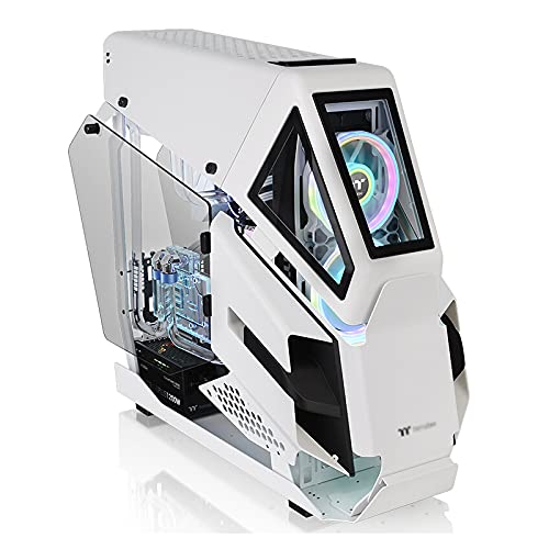 JF-TVQJ Caja Pc Gamer E-ATX PC Gaming Case Torre Completa Chasis De Computadora Blanco, Panel Lateral De Vidrio Templado - 2 * USB 3.0 - Chasis Listo para Refrigeración por Agua