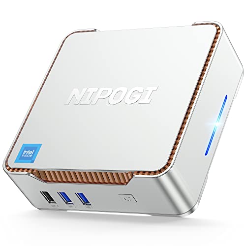 NiPoGi Mini PC Windows 11,16GB DDR4+512GB M.2 SSD Intel Celeron N5105 (hasta 2,9 GHz) Mini Ordenadors de Sobremesa con WiFi 2.4G/5G,Bluetooth4.2,Pantalla Triple,4K, Business Office Mini Ordenador