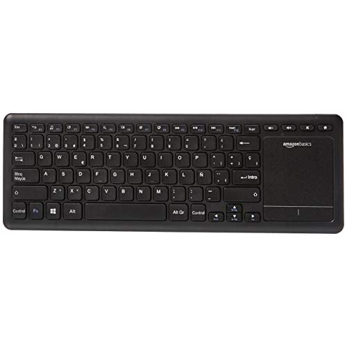 Amazon Basics - Teclado inalámbrico con Touchpad para televisión Smart TV - formato español (QWERTY)