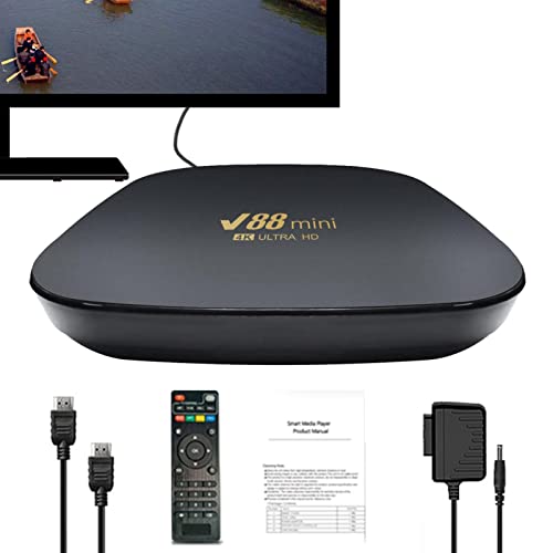 Sakamura Caja de televisión 4k - Mini versión Mejorada Smart Box HD,TV Box Core Media Player Compatible con WiFi HD para Entretenimiento en el hogar