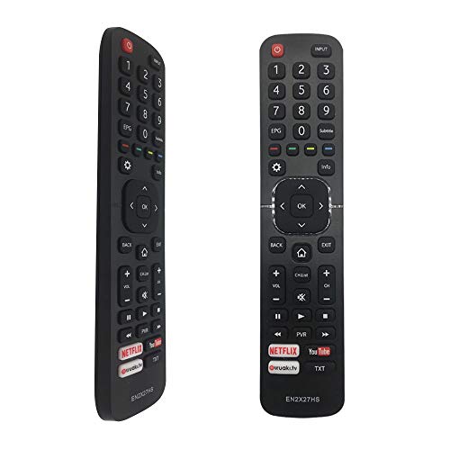 FOXRMT Reemplazo Mando Hisense Smart TV EN2X27HS para Mando Hisense TV - No se Requiere Configuración Mando Universal Hisense Smart TV