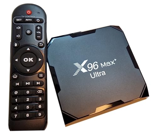 Android 11.0 TV Box X96 MAX Plus Ultra Amlogic S905X4 4GB 64GB 2.4G 5G Dual WiFi BT4.0 Unterstützt AV1 H.265 8K HDR Media Player…
