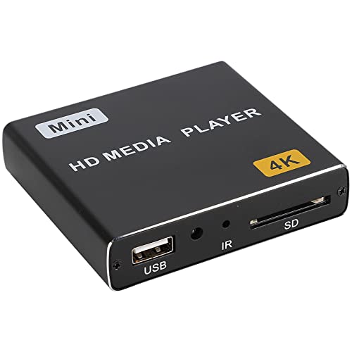 Reproductor Multimedia 4K con Control Remoto, 100-240V 4K Full HD Digital Media Player, HD MI USB S SPDIF Home Music Video Player(EU)