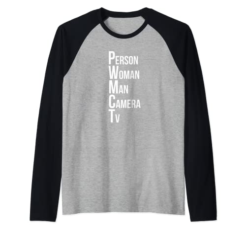Persona Mujer Hombre Cámara TV | 2020 Cotización de Elección Camiseta Manga Raglan