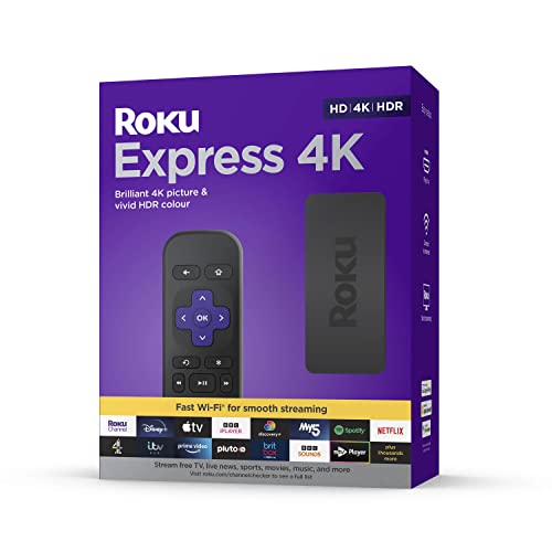 Roku Express 4K | Reproductor Multimedia de transmisión HD/4K/HDR, Color Negro