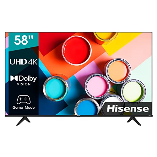 Hisense 58A6EG (58 Pulgadas) 2022 Series - Smart TV 4K UHD con Dolby Vision HDR, DTS Virtual X, Freeview Play, Alexa Built-in, Bluetooth (Nuevo 2022), Black