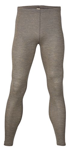 Engel - Leggings - Silk Base Layer Size 50/52, Grey/Brown