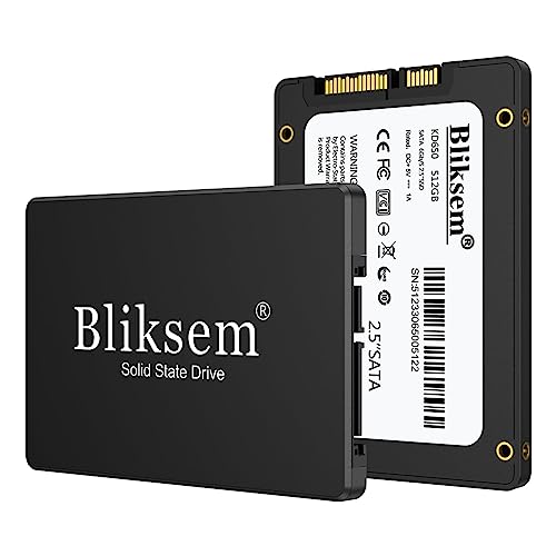 Bliksem KD650 SSD 512 GB SATA III 6 GB/s - Disco Duro SSD Interno de 2,5 Pulgadas, Velocidad de Lectura de hasta 550 MB/s, Compatible con Ordenadores de Escritorio y portátiles (Negro 512 GB)