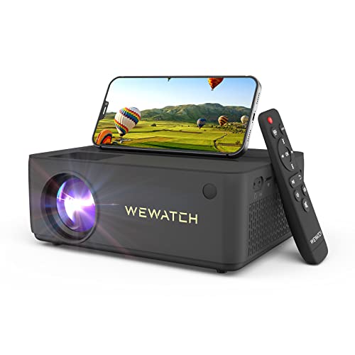 Mini Proyector, WEWATCH V10 Pro Proyector WiFi Bluetooth, Proyector Portatil 1080P, 13500 Lumen, 260