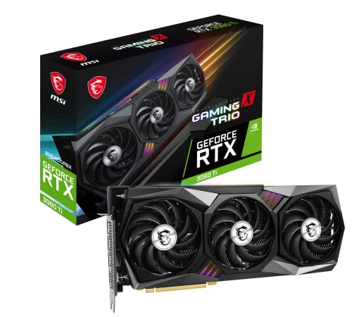 MSI GeForce RTX 3060 Ti Gaming X Trio 8GD6X Tarjeta gráfica - RTX 3060 Ti GPU, 8GB GDDR6X (256-bit), PCIe 4.0, HDMI 2.1 y DisplayPort 1.4