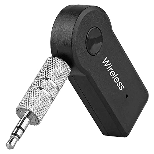 OcioDual Receptor de Audio Inalámbrico Bluetooth BT V3 Conector Aux Jack 3.5mm Manos Libres Batería Integrada para Coche Negro