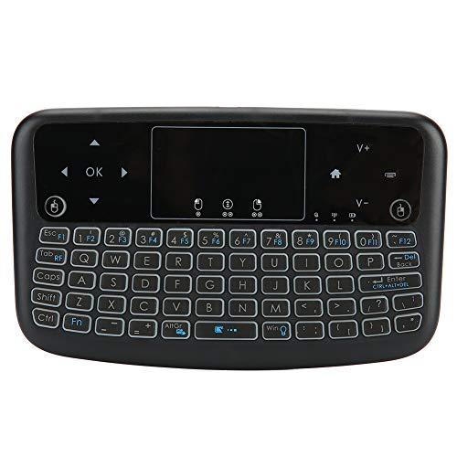 Teclado inalámbrico, Smart Mini Handheld Backlit Remote Keyboard Recargable Sensitive Air Mouse con Panel táctil para PC/Laptop/Smart TV/Android TV Box