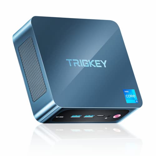 TRIGKEY Mini PC I5-11320H W11 Pro Intel Mini-PC con 16G DDR4 500G M.2 Nvme SSD S11 Mini Computer, Mini Ordenador De Sobremesa, Dual HDMI 4K Salida, WiFi 6, MS Office, Zoom, Netflix, LOL