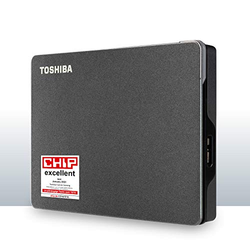 Toshiba 1TB Canvio Gaming - Portable External Hard Drive compatible with most PlayStation, Xbox and PC consoles, USB 3.2. Gen 1 Technology, Black (HDTX110EK3AA)