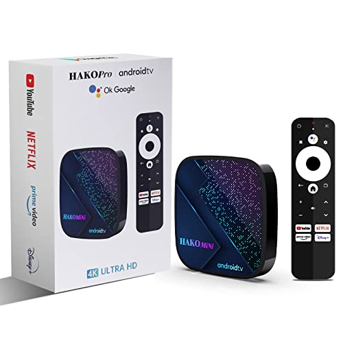 ATV Google Certified Android 11.0 TV Box, 2GB 16GB Amlogic S905Y4 Android TV Quad 64-bit Cortex-A35, 2.4G/5G Dual WiFi Support Youtube Netflix 4K HDR H.265 AV1 TV Box mit Google Assistant