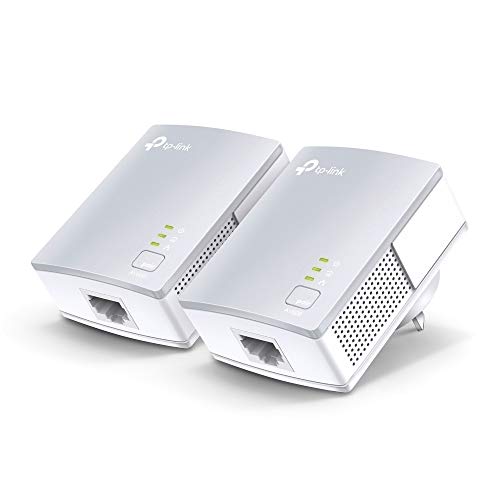 TP-Link TL-PA4010KIT - Adaptadores por Línea Eléctrica (AV 600 Mbps, PLC, Extensor, Repetidores, Amplificador, 2 Puertos, Películas, TV Plug & Play, compatible), Color Blanco