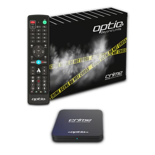 OPTIC Crime Android 10.0 4K IPTV Set Top Box Multimedia Player Internet TV Receptor IP # 4K UHD 60FPS 2160p @ 60 FPS HDMI 2.0# HEVC H.256 Soporte # ARM Cortex-A53 + cable HDMI