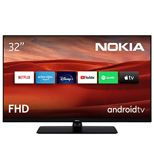 Nokia 32 Pulgadas (80 cm) Full HD Television Smart Android TV (HDR10, DVB-C/S2/T2, Netflix, Prime Video, Disney+) - FNE32GV210-2022