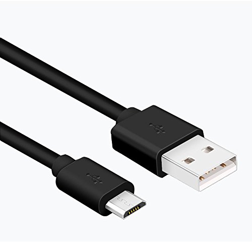 Hasmx Cable micro USB de 3 metros para Amazon Fire TV Stick, Kindle, teléfono Android cable cargador USB y adaptador de cargador de pared AC/DC para el hogar, etc. (negro)