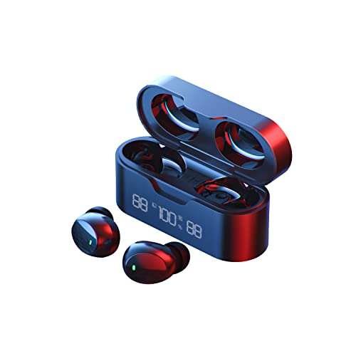 Auriculares Inalámbricos,Auriculares In Ear Bluetooth 5.1, Grave Profundos, Micrófono de Alta definición, IPX7 Impermeable Cascos Inalambricos Deportes con Estuche de Carga USB-C Pantalla LED