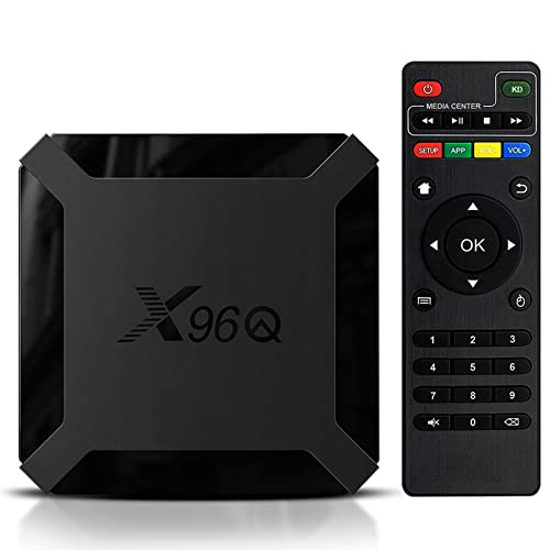 Retoo X96Q HD 4K Android 8.1 Smart TV Box con HDMI 2.0, WiFi, LAN, 16GB y mando a distancia, Ultra HD Streaming Media Player 1080p, Chromecast, Netflix, Google Play, YouTube, Disney +, Negro