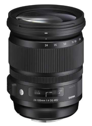 Sigma 24-105mm f/4 DG OS HSM - Objetivo para cámara réflex Canon (estabilizador, diámetro filtro 82 mm), color negro