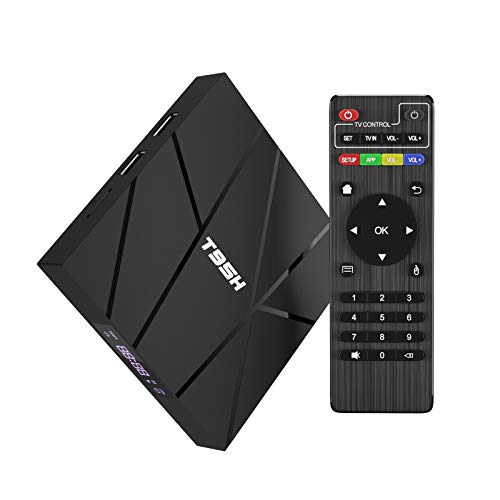 Android 10.0 TV Box, T95H Smart Box 2G ram 16G ROM H616 Quad Core, Support 6K H.265 Resolution 10/100M Enternet 2.4 GHz WiFi Smart TV Box