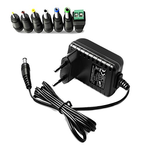 PFMY 5V 2A Switching Adaptor Power AC Adapter Transformador Cargador Adaptador Contiene 7 Conectores Universal Compatible para Android TV Box, Media Player, IP Camera, Enrutador