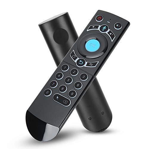 Sxhlseller Air Mouse Remote Control, para Android TV Box Smart TV Projector, USB Wireless Backlight Fly Mouse, Voice Controller Keyboard con Giroscopio Sensor de Movimiento