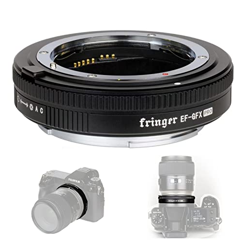 Fringer EF-GFX Pro Adaptador de objetivo AF para EOS Tamron Sigma Lente a cámaras Fujifilm GFX GFX100 GFX100S GFX50S GFX50R GFX50SII (EF-GFX Pro)