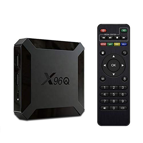 SUNNZO Android 10.0 TV Box X96Q TV Box H313 Quad Core 2GB RAM 16GB Rom 4K WiFi 2.4Ghz + 100M LAN H.265 Mini Smart TV Box Reproductor multimedia