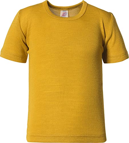 Engel, Camiseta interior de manga corta, lana de seda, talla 92-176, safran, 4 años