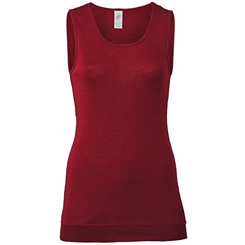 Engel Camiseta larga para mujer, lana y seda, natural, 2 colores malva 38/40 EU
