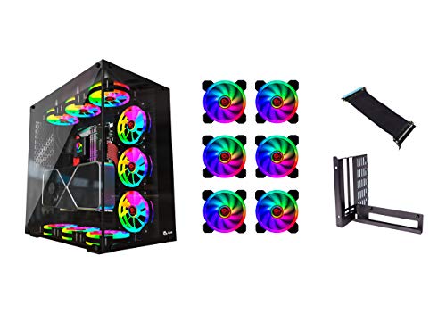 TALIUS Gaming. Caja PC Gamer Ventiladores ARGB, PC de Juego de Torre ATX de crital Templado. (Pack Cronos Black)