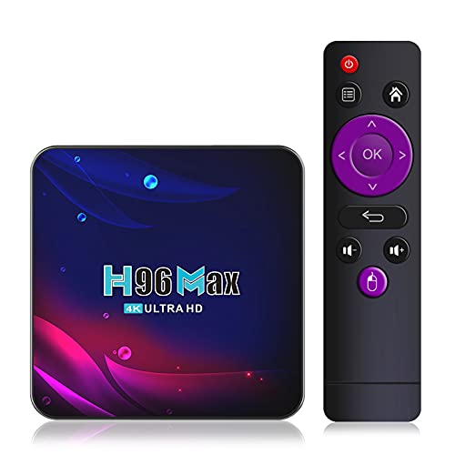 TV Box, 4K HD TV Box Bluetooth 4.0 Android TV Box 2021 H96 MAX V11 Smart TV Box 2.4G 5.8G WiFi Google Voice Set Top Box