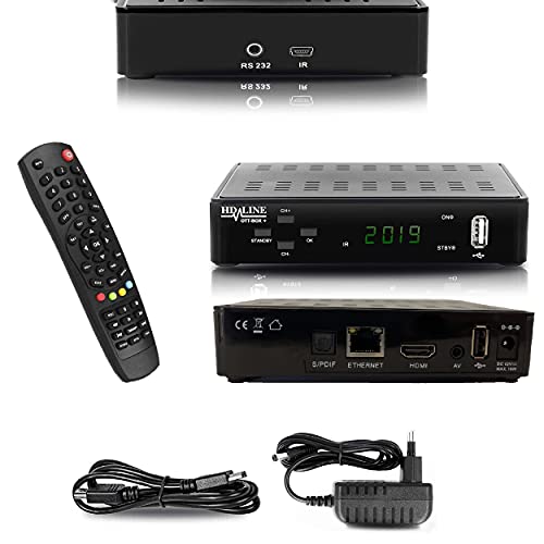 HD-Line IPTV Box Plus / Full HD 1080p / Reproductor Multimedia / Smart TV / Internet TV / Xtream (HDMI , 2X USB 2.0 , Ethernet , AV , Audio) + Cable HDMI, Compatible H.264 - H.265, Youtube , Web TV
