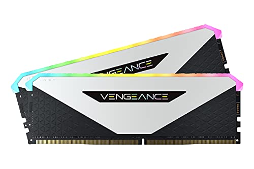 Corsair Vengeance RGB RT 32GB (2x16GB) DDR4 3200MHz C16 Memoria de Sobremesa (Iluminación Dinámica RGB, Optimizado para AMD 300/400/500 Series, Compatible con Intel 300/400/500 Series) Blanco